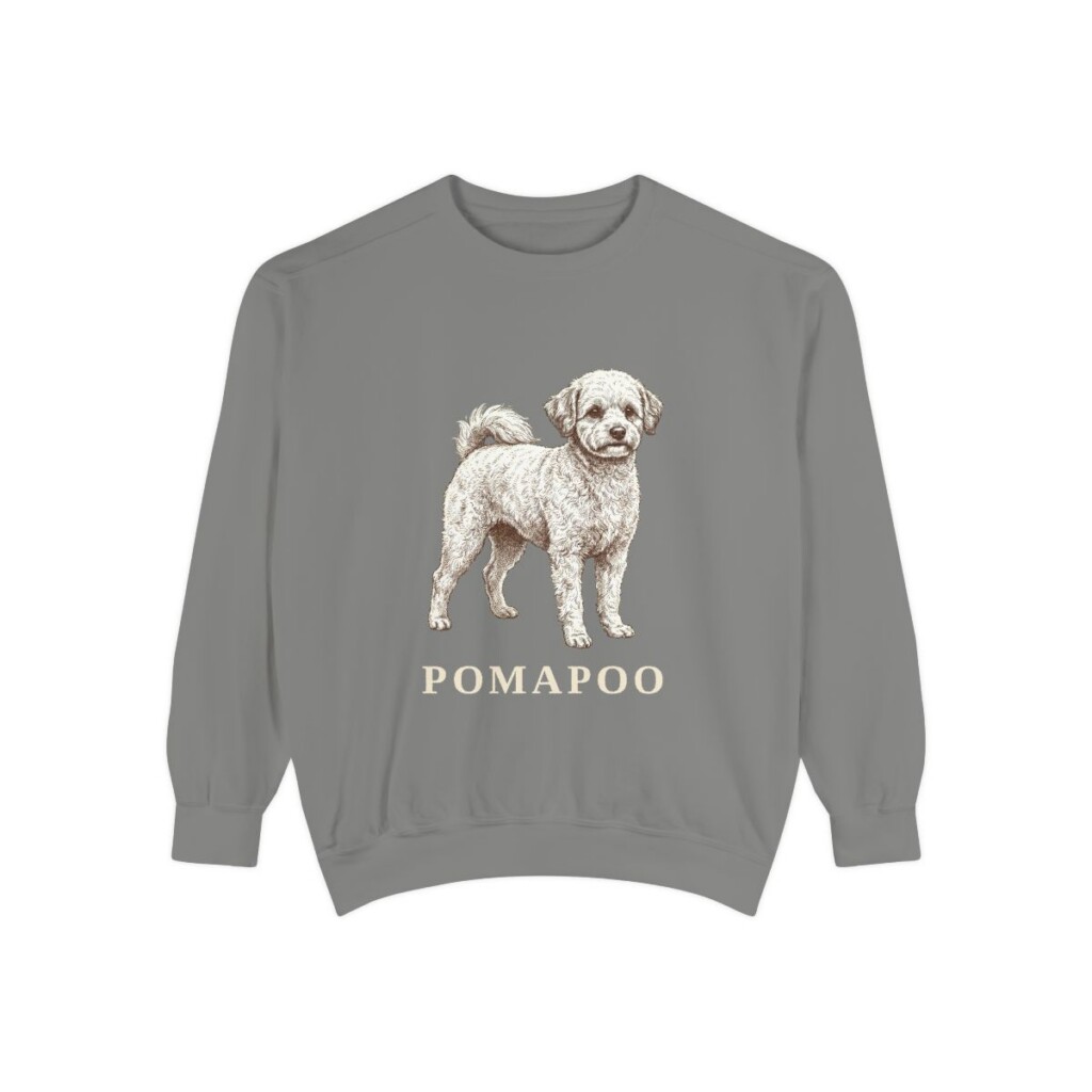Pomapoo Sweatshirt, Grey, front view