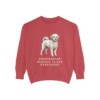 pomapoo-sweatshirt-humor-crimson Pomapoo Humor Sweatshirt, Crimson, front view