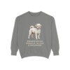 pomapoo-sweatshirt-humor-grey Pomapoo Humor Sweatshirt, Grey, front view
