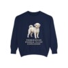 pomapoo-sweatshirt-humor-true-navy Pomapoo Humor Sweatshirt, True Navy, front view