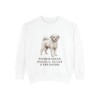 pomapoo-sweatshirt-humor-white Pomapoo Humor Sweatshirt, White, front view