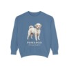 Pomapoo Latin Sweatshirt, Blue Jean, front view