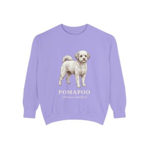 pomapoo-sweatshirt-latin-violet Pomapoo Latin Sweatshirt, Violet, front view