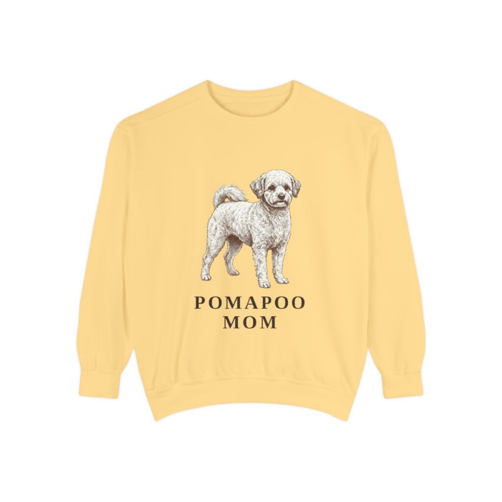 Pomapoo Mom Sweatshirt, Butter, front view