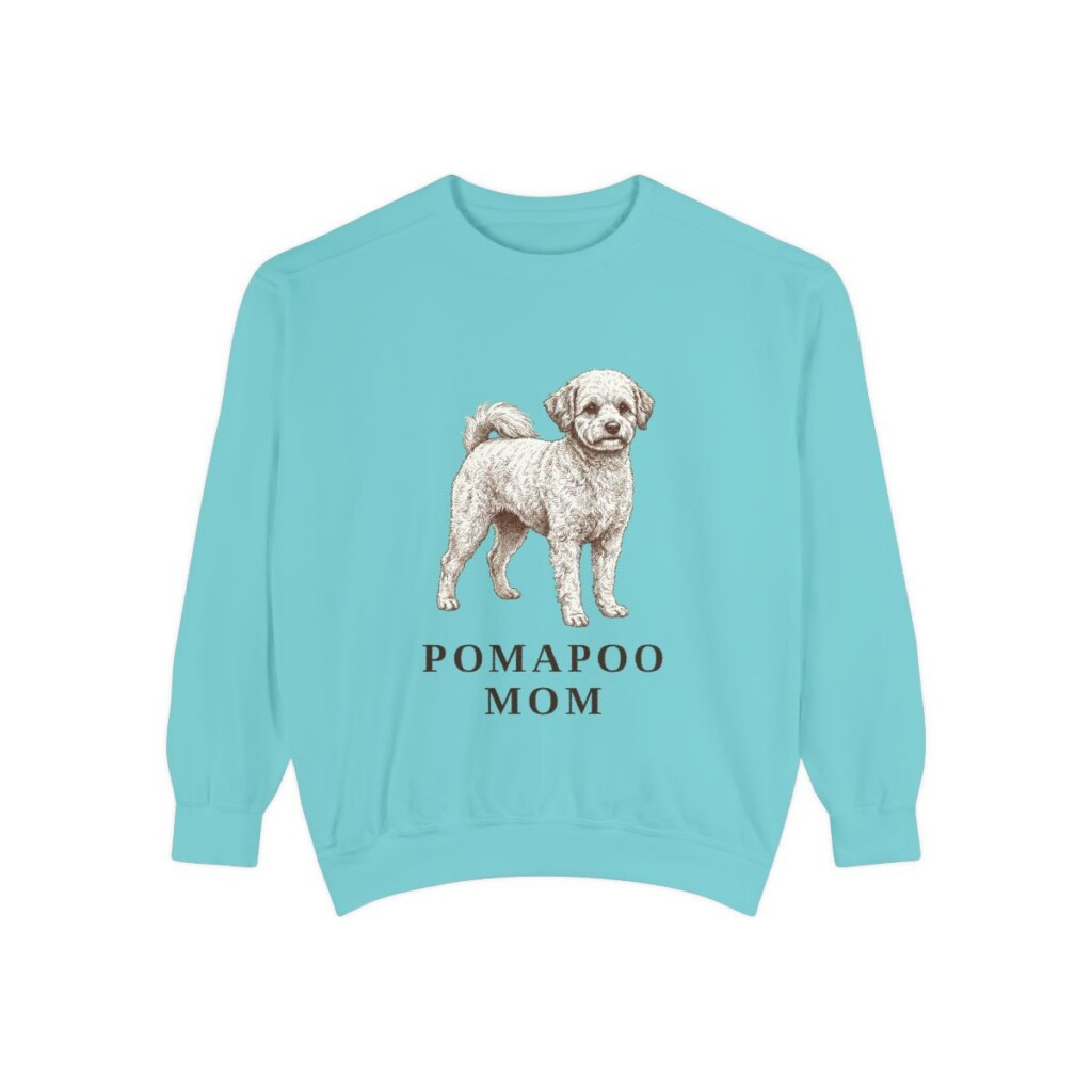 Pomapoo Mom Sweatshirt, Chalky Mint, front view