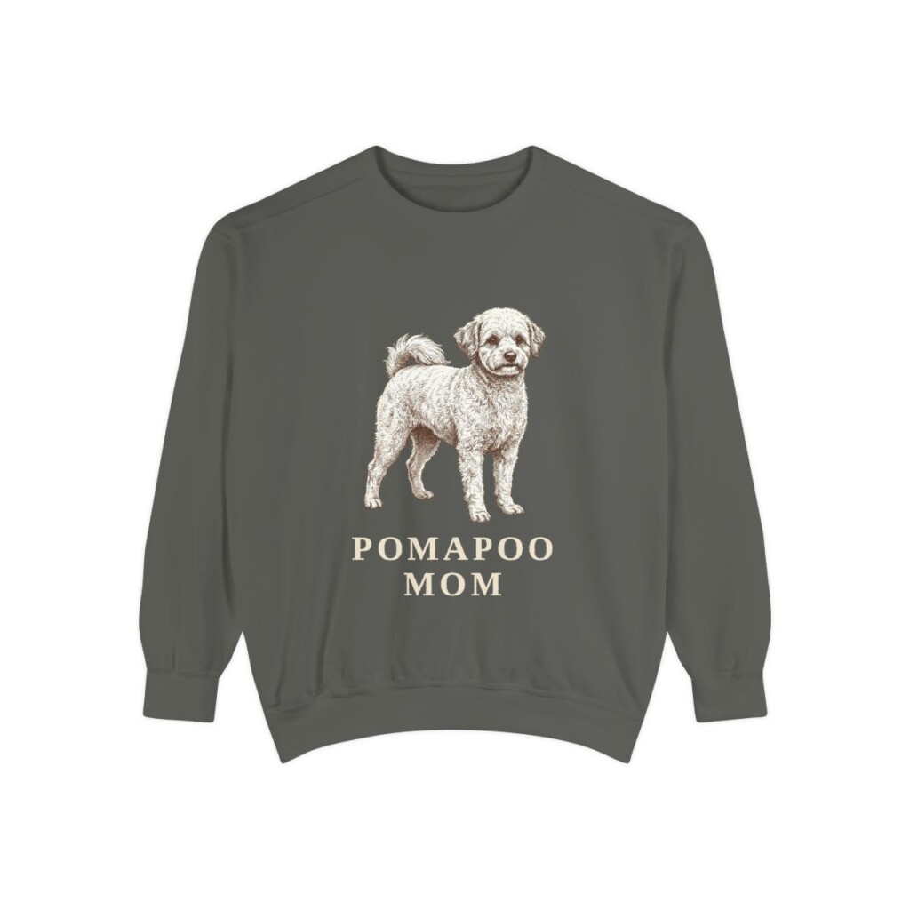 Pomapoo Mom Sweatshirt, Pepper, front view