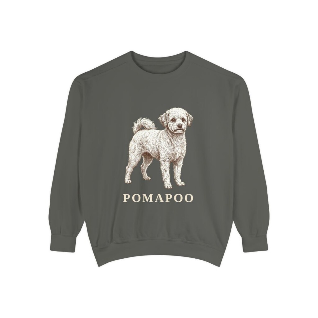 Pomapoo Sweatshirt, Pepper, front view
