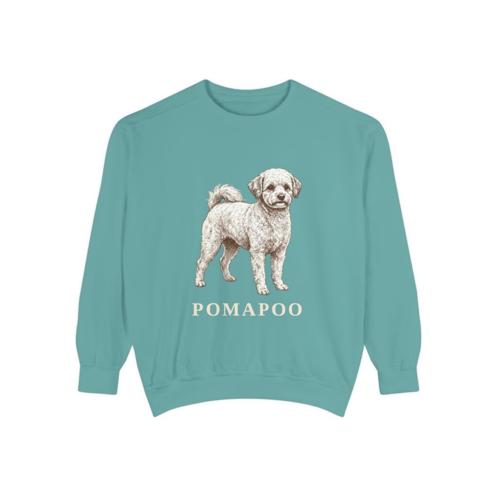 Pomapoo Sweatshirt, Seafoam, front view
