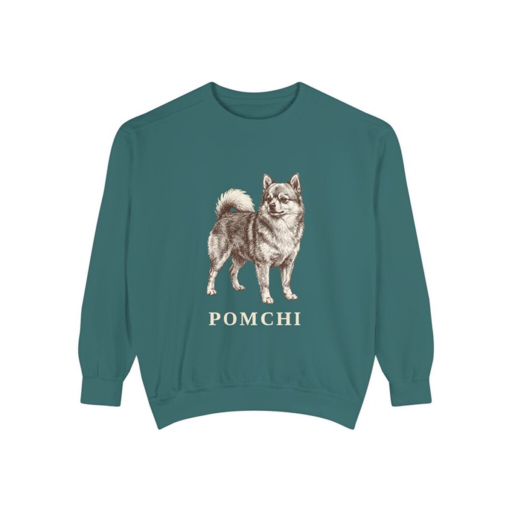 Pomchi Sweatshirt, Blue Spruce, front view