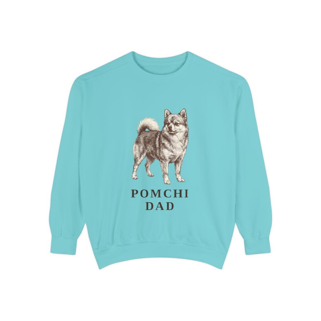 pomchi-sweatshirt-dad-chalky-mint Pomchi Dad Sweatshirt, Chalky Mint, front view