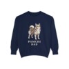 pomchi-sweatshirt-dad-true-navy Pomchi Dad Sweatshirt, True Navy, front view