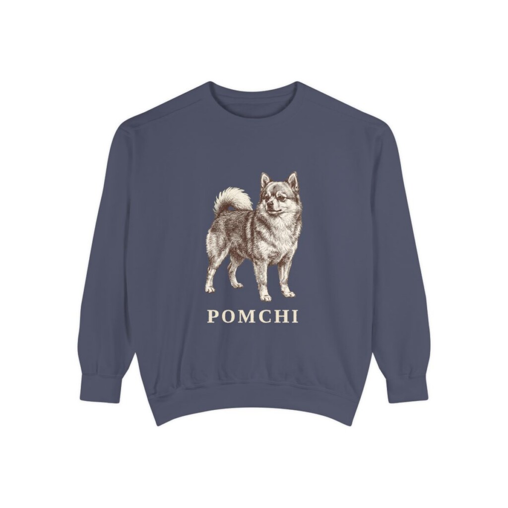 Pomchi Sweatshirt, Denim, front view