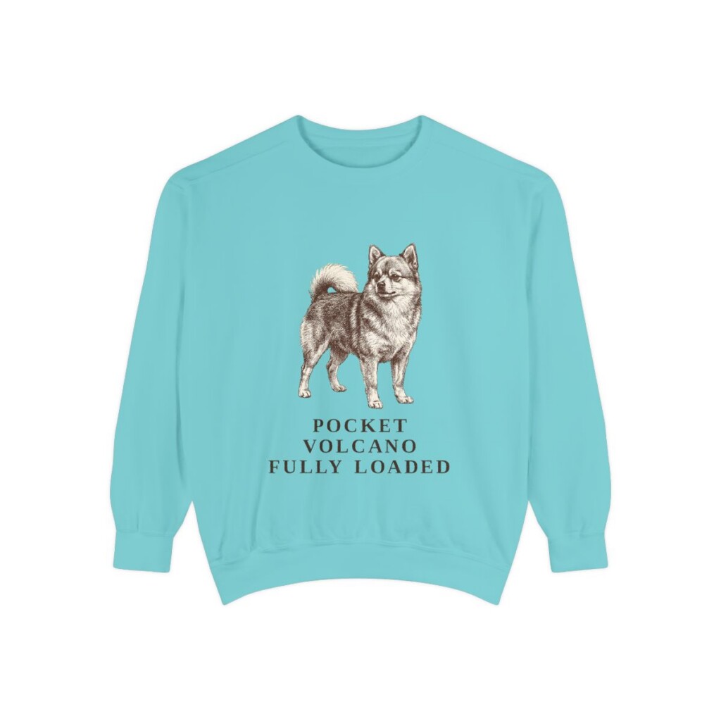 Pomchi Humor Sweatshirt, Chalky Mint, front view