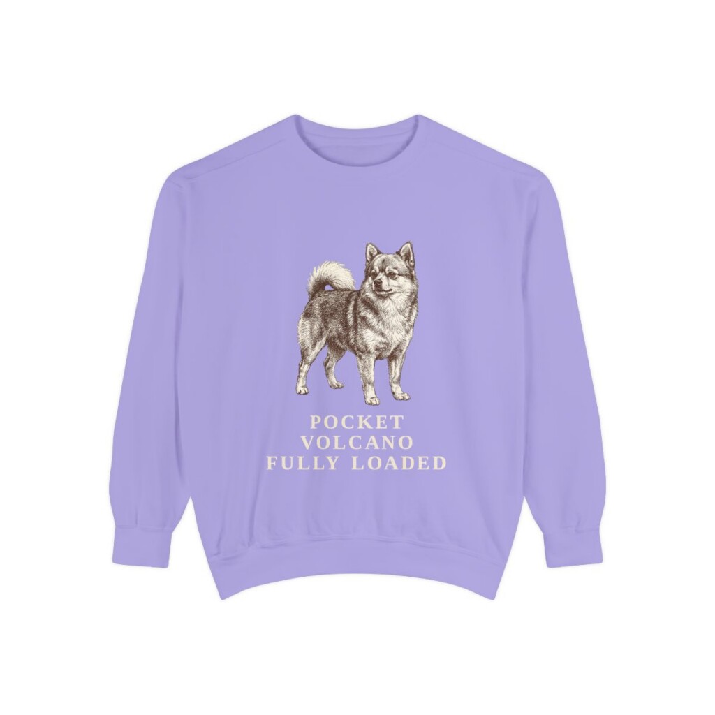 Pomchi Humor Sweatshirt, Violet, front view