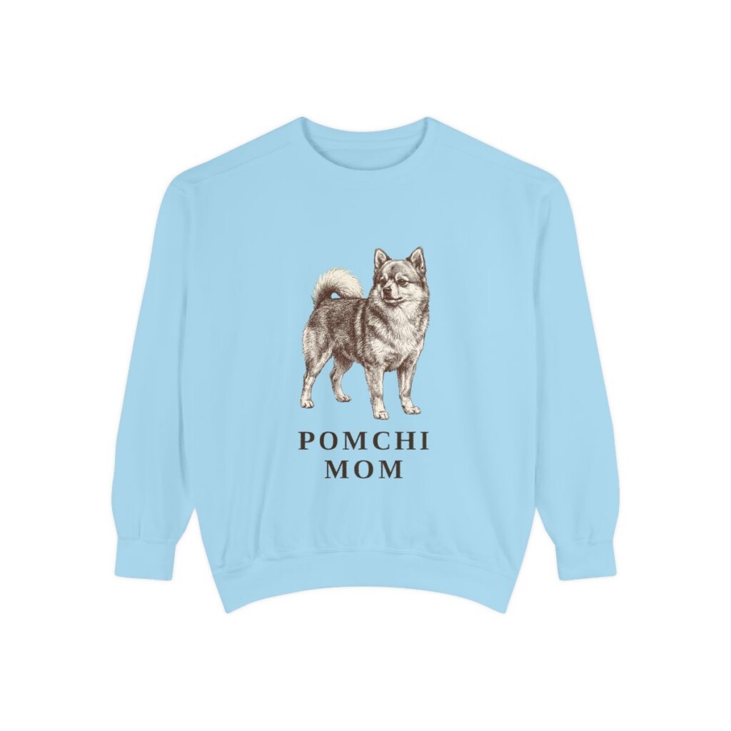 Pomchi Mom Sweatshirt, Chambray, front view