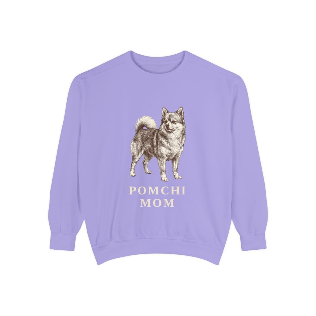 Pomchi Mom Sweatshirt, Violet, front view