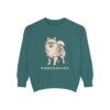 Pomeranian Sweatshirt, Blue Spruce, front view