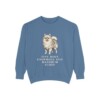 Pomeranian Humor Sweatshirt, Blue Jean, front view