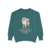 Pomeranian Humor Sweatshirt, Blue Spruce, front view