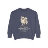 Pomeranian Humor Sweatshirt, Denim, front view