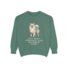 Pomeranian Humor Sweatshirt, Light Green, front view