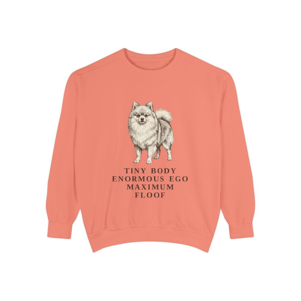 Pomeranian Humor Sweatshirt, Terracotta, front view