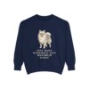 Pomeranian Humor Sweatshirt, True Navy, front view