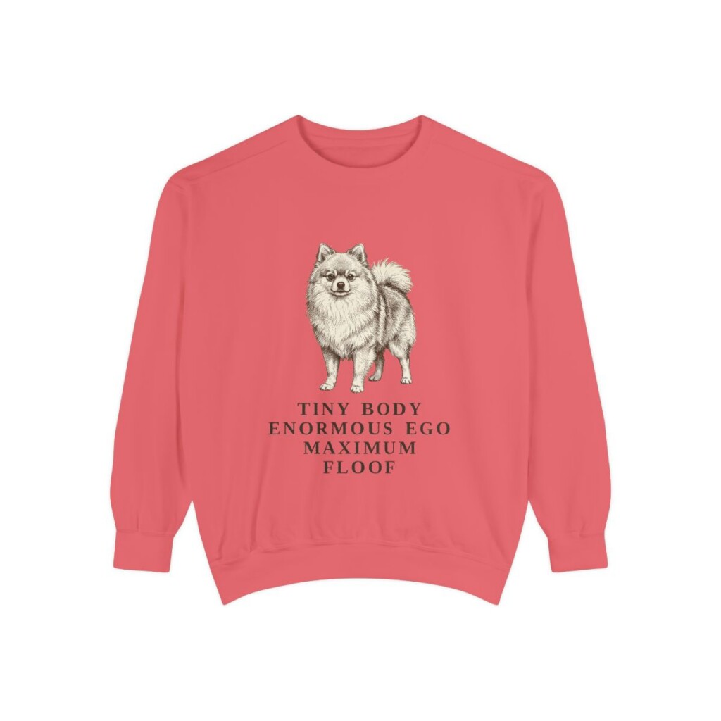 Pomeranian Humor Sweatshirt, Watermelon, front view