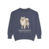 Pomeranian Latin Sweatshirt, Denim, front view