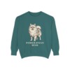 Pomeranian Mom Sweatshirt, Blue Spruce, front view
