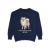 Pomeranian Mom Sweatshirt, True Navy, front view