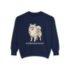 Pomeranian Sweatshirt, True Navy, front view