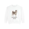 Pomsky Dad Sweatshirt, White, front view