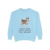Pomsky Humor Sweatshirt, Chambray, front view