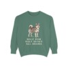 Pomsky Humor Sweatshirt, Light Green, front view