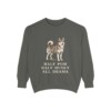 Pomsky Humor Sweatshirt, Pepper, front view