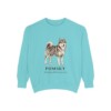 Pomsky Latin Sweatshirt, Chalky Mint, front view