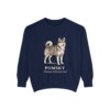 Pomsky Latin Sweatshirt, True Navy, front view