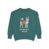 Pomsky Mom Sweatshirt, Blue Spruce, front view