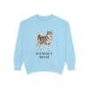 Pomsky Mom Sweatshirt, Chambray, front view