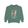 Pomsky Mom Sweatshirt, Light Green, front view