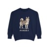 Pomsky Sweatshirt, True Navy, front view