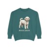 Poochon Sweatshirt, Blue Spruce, front view