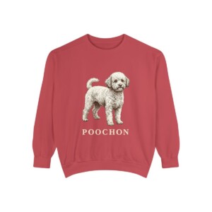 Poochon Sweatshirt, Crimson, front view