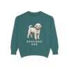poochon-sweatshirt-dad-blue-spruce Poochon Dad Sweatshirt, Blue Spruce, front view