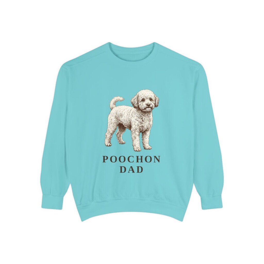 poochon-sweatshirt-dad-chalky-mint Poochon Dad Sweatshirt, Chalky Mint, front view