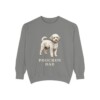 poochon-sweatshirt-dad-grey Poochon Dad Sweatshirt, Grey, front view