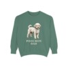 poochon-sweatshirt-dad-light-green Poochon Dad Sweatshirt, Light Green, front view