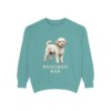 poochon-sweatshirt-dad-seafoam Poochon Dad Sweatshirt, Seafoam, front view