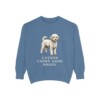 Poochon Humor Sweatshirt, Blue Jean, front view